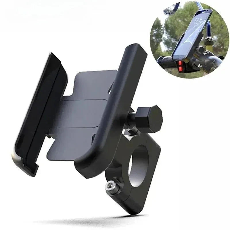 Soporte de Teléfono para Moto de Aluminio – Antivibración y Giro 360°