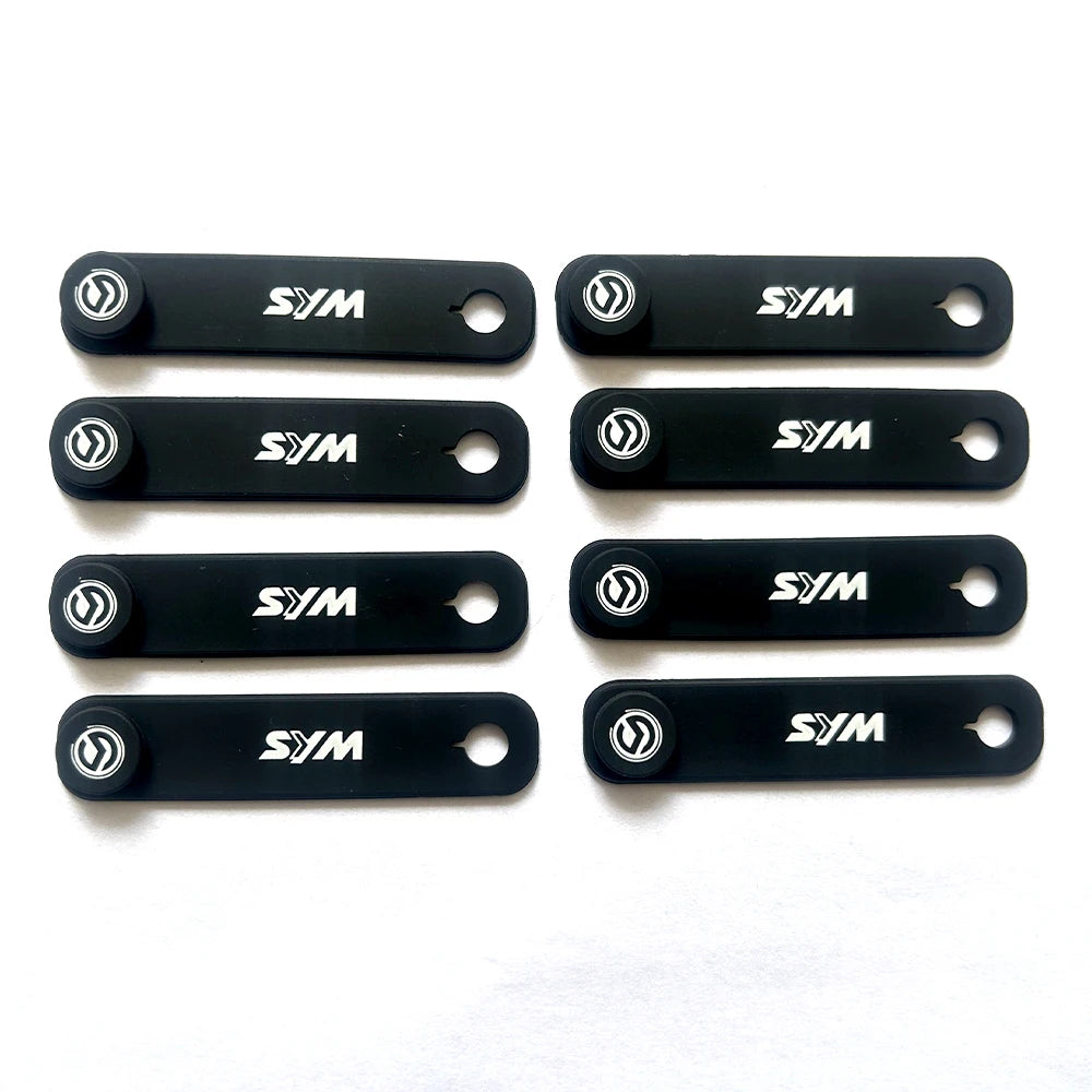 Pack de 8 Correas de Silicona ZYAKO – Fijación de Cables para Motos