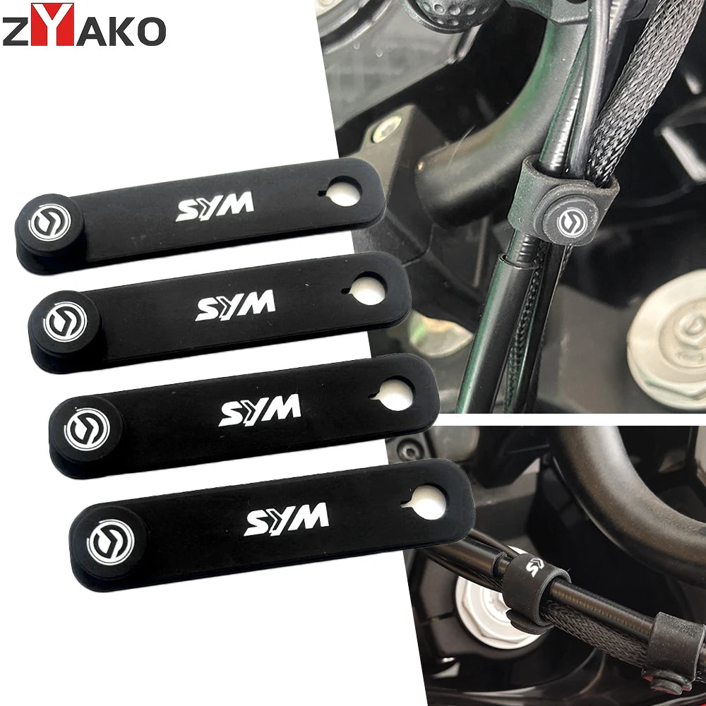 Pack de 8 Correas de Silicona ZYAKO – Fijación de Cables para Motos